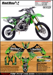 2009-2011 KAWASAKI KXF 450 BadBoy Dirt Bike Graphics Kit MOTOCROSS GRAPHICS KIT - Foto 1 di 1