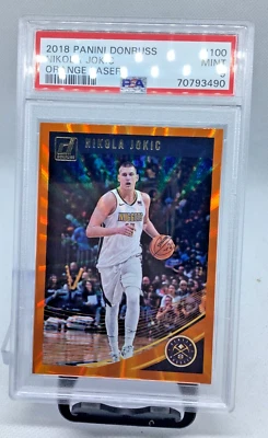 2018 Donruss Nikola Jokic #100  Orange Laser only 4 at PSA !! MVP MVP - Image 1 of 4