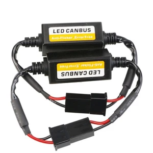 2PCS LED H7 Headlight Canbus Error Free Anti Flicker Resistor Canceller Decoder - Picture 1 of 6