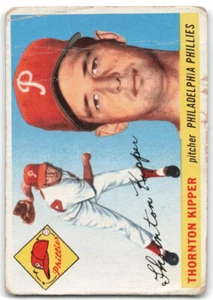 1955 Topps #62 Thornton Kipper Philadelphia Phillies **Pobre arrugado** 5A1 - Imagen 1 de 2