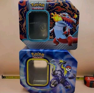 2 contenedores de hojalata vacíos para tarjetas coleccionables Pokémon Nintendo Pikachu  - Imagen 1 de 4