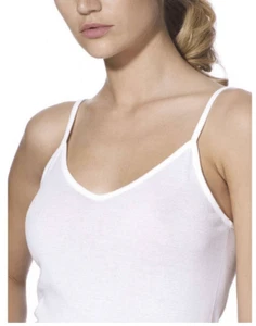 Ragno Top Spalla Stretta da Donna Cotone Ipoallergenico Natural 02819E S16 - Foto 1 di 3