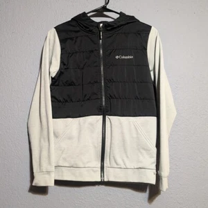 Columbia Sportswear Jacket Boys Size Large 14-16 Gray/Black Full Zip w/ Hood - Picture 1 of 8