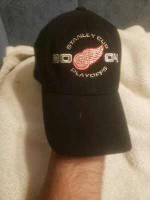 Sombrero ajustado negro vintage 2004 Detroit Red Wings Stanley Cup ajuste flexible Foto 1 de 4