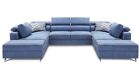 Bed Function Fabric Elegant Couch Corner Sofa U-shape Upholstery New Luxury Art