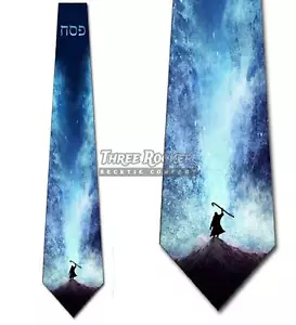Moses Parting the Red Sea Neckties Mens Hebrew Passover Religious Tie NWT - Picture 1 of 3