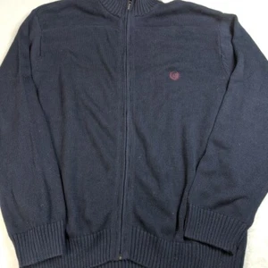 Chaps Pullover Herren XL Navy Strick Full Zip Logo Neu mit Etikett - Bild 1 von 6