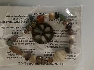 Vintage Beaded Wheel of Peace Unity Bracelet Never Opened Earth Tones - Picture 1 of 8