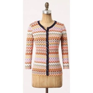 Anthropologie TABITHA Highlighted Frequencies geometrischer Cardigan Pullover Medium - Bild 1 von 11