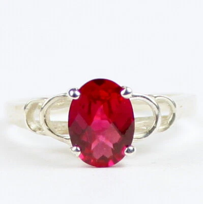 CREATED RUBY Sterling Silver Ladies Ring -Handmade • SR300 - Image 1 of 4