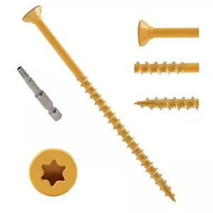 Deck Screws 4 Inch Wood Screws #10 x 4" 50 PCS Rust Resistant Exterior Epoxy ... - Picture 1 of 8