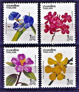 THAILAND STAMP 1991 SC#1417-1420 MNH OG FLOWERS NEW YEAR - Picture 1 of 1