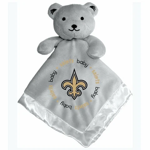 New Orleans Saints Security Gray Bear Blanket, NFL Hologram 14 X 14 Cover