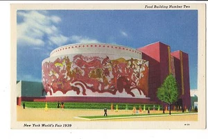 Vintage Postcard New York World's Fair 1939 Food Building Number Two - Imagen 1 de 4