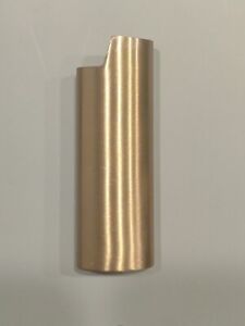 Gold Metal Lighter Case, Fits Full Size Bic Lighter