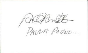Paula Poundstone Actress Inside Out Signed 3" x 5" Index Card