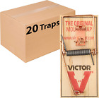 Victor M156-20 Metal Pedal Sustainably Sourced FSC Wood Snap Mouse Trap - 20 Tra