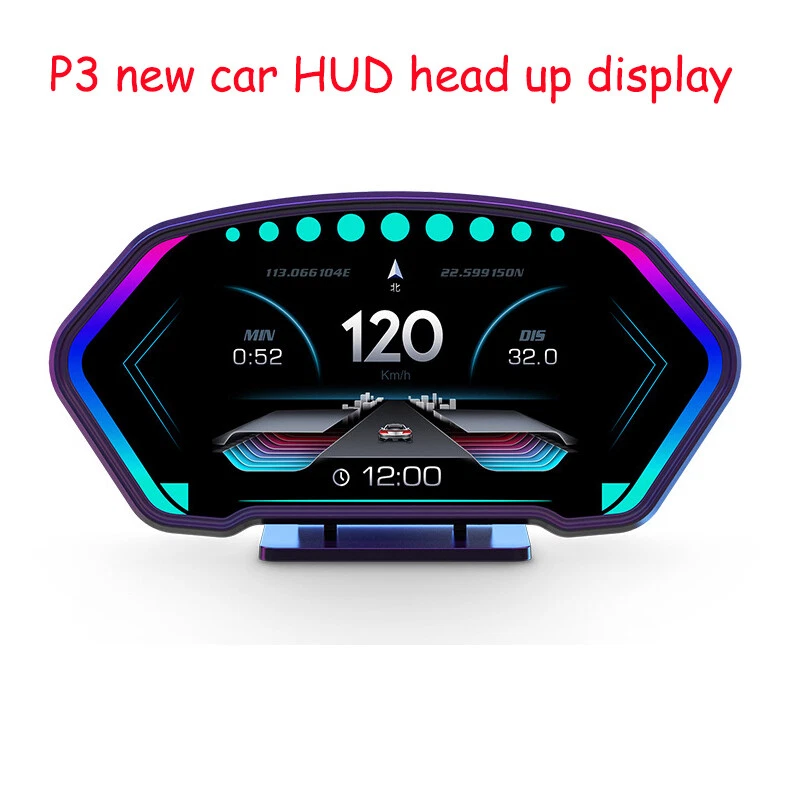 Velocímetro GPS OBD MPH KMH LCD medidor digital RPM painel de carro head up display - Imagem 1 de 4