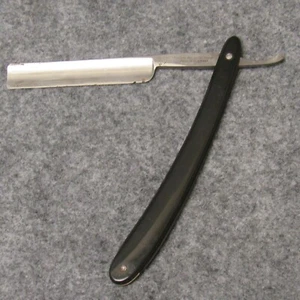 Emil Jansen Union Made Germany 6" Straight Razor Black Celluloid Handles Antique - Picture 1 of 5