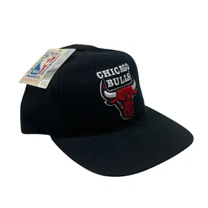 Chicago Bulls NBA Strapback Adjustable Hat OSFA Cap Black NWT Brand New - Picture 1 of 8