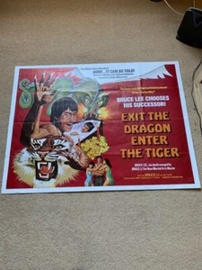 *Very Rare* Exit The Dragon Enter The Tiger - Bruce Lee Original Film Poster - Picture 1 of 2