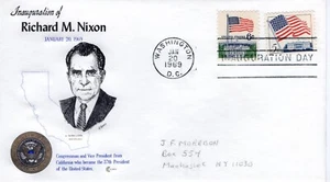 RICHARD M NIXON INAUGURATION DAY, WASHINGTON DC 1973 FDC18020 - Picture 1 of 2