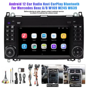 Android 12 Autoradio Navi CarPlay BT 2+32G Für Mercedes Benz A/B W169 W245 W639 - Bild 1 von 22