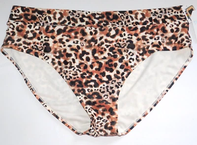 Женщин гепард печать купальник плавать низы 3 X 24 Вт 26 Вт высокая талия бикини - Изображение 1 из 4
