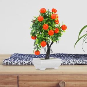 Artificial Fruit Tree Simulation Orange Bonsai Fake Small Potted Little Cutie - Picture 1 of 12