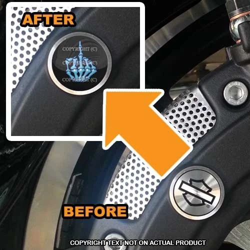 Juego de inserciones de pinza de freno delantera Brembo para Harley - DEDO DE CALAVERA FU AZUL - 082 Foto 1 de 1