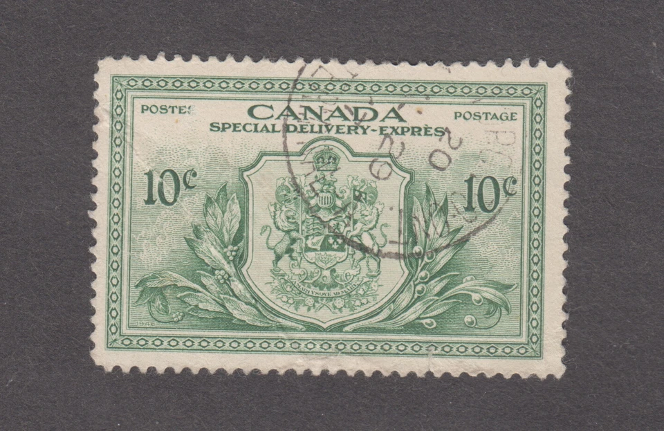 CANADÁ 1946.  10¢. Brazos. ENTREGA ESPECIAL/EXPRES. EMISIÓN PAZ. KGVI. Sc. E11 Foto 1 de 1