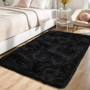 Soft Area Rugs for Bedroom Living Room, Modern Shag Rug Fluffy Carpets, Abstract - Picture 1 of 12