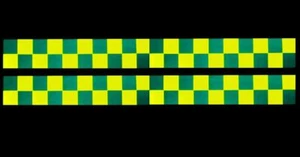 Self Adhesive Reflective Battenberg Side Reflectors 1000mm x 100mm Decal - Picture 1 of 1