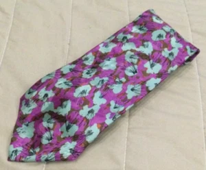 GUY LAROCHE Paris Vintage 80s Cravatta Multicolor Tie Flowers Rare Made in Italy - Foto 1 di 4