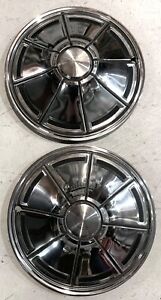 PAIR OF HUBCAPS 1972 PLYMOUTH DUSTER, SCAMP, VALIANT 14"