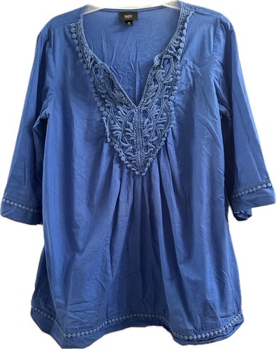 Tunica donna Moschino a maniche lunghe blu elettrico. Taglia media