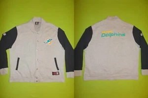 Chaqueta MIAMI DOLPHINS (2XL) (XXL) ROPA DE EQUIPO ¡PERFECTA!!! NFL Home GRIS - Imagen 1 de 8