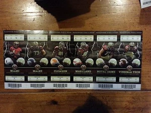 Juego de hojas de boleto de temporada de fútbol americano universitario Boston College Eagles 2012 - Imagen 1 de 1