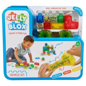 Jelly Blox 35pcs - Vrooom! Truck Kit Squishy Is More Fun! Imaginative Play Toy - Picture 1 of 5
