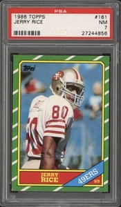 1986 Topps Jerry Rice Rookie #161 PSA 7 Near Mint HOF San Francisco 49ers - Picture 1 of 2