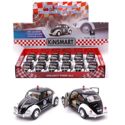VW CLASSICAL BEETLE 1967 POLICE (1 Model) cm 12,5 1:32 Kinsmart Modellismo Gioca - Immagine 1 di 2