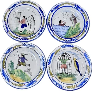 Vietri Italy UPSIDE-DOWN WORLD 9.5” Bowl Your Choice Horse, Fish, Rabbit or Bird - Picture 1 of 9