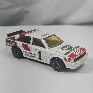 Matchbox Audi Quattro - White w/ Amber Windows Pirelli Duckhams Diecast Car 23D - Picture 1 of 9