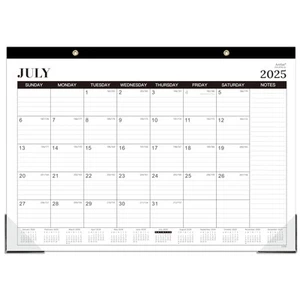 2025 2026 Desk Calendar 12x17 Monthly Planner with Holidays and Clear Corners - Picture 1 of 9