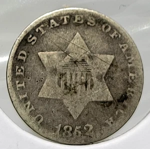1852 3 cent silver - Picture 1 of 4