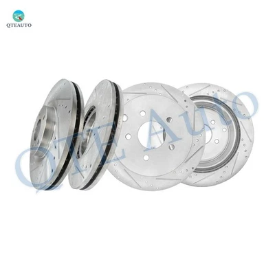 Juego de 4 rotores de freno perforados delanteros 320 mm-traseros 308 mm para Infiniti QX50 2014 Foto 1 de 4