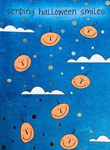"Sending Halloween Smiles Across the Miles" RPG Halloween Card TRI-FOLD - Picture 1 of 2