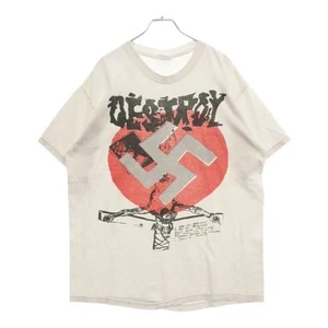 VINTAGE SEDITIONARIES DESTROY S S TEE Short Sleeve Crew Neck T-shirt White with - Picture 1 of 9