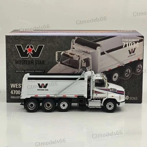 1/50 DM WESTERN STAR 4700 SB Dump Truck White Diecast Model Collectible 71034 - Picture 1 of 12
