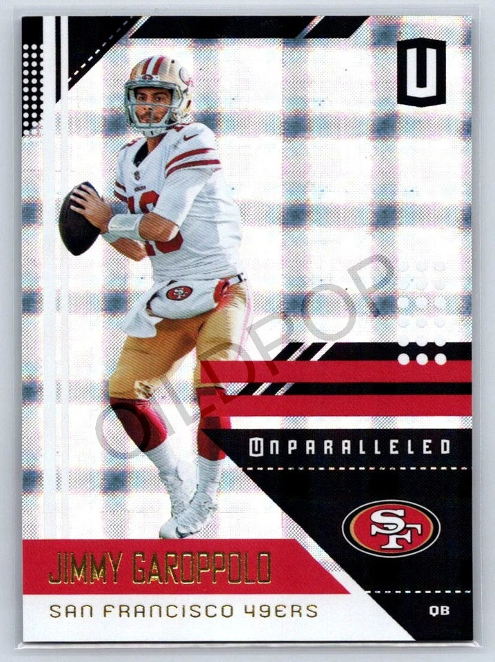 Jimmy Garoppolo 2018 Panini Unparalleled #171 Superplaid #/150 - Image 1 of 2